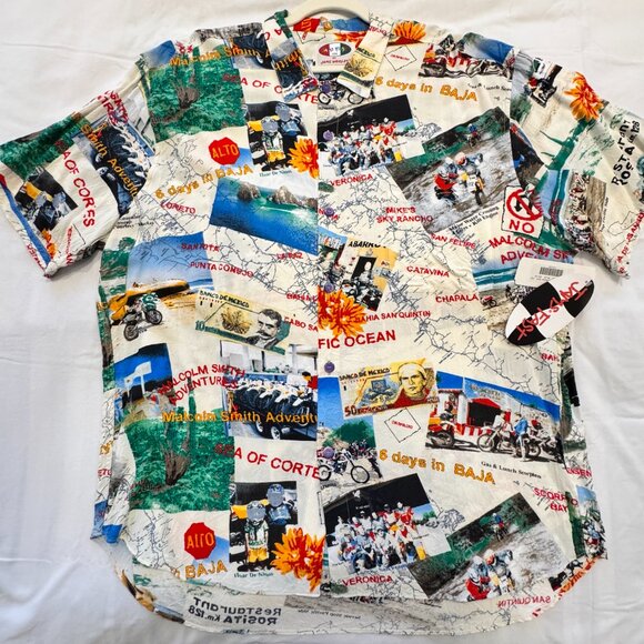 FAST JAMS by JAMS WORLD Hawaiian Aloha Short Sleeve Shirt 6 Days in Baja XXL NWT - Picture 1 of 7